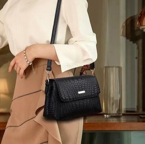 Womens Handbag Work Bag Ladies Cross Body Messenger Leather Medium Shoulder Bag