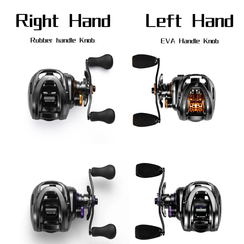 GKA200 Pro Baitcasting Reel Fishing Reels7.1/8.1 Gear 9KG Drag Power 6+1 BB Drag Clicker Sound Baitcaster Reel Betriel