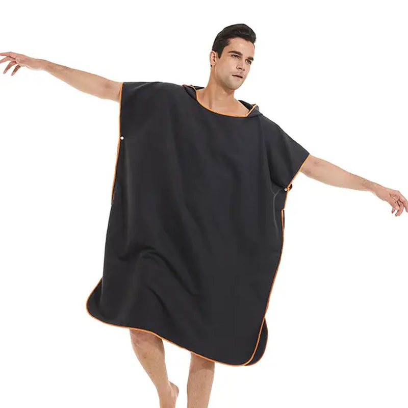 Surf Poncho Towel Poncho Quick-Dry Towel Hoodie Microfiber Beach Robe Changing Poncho Swim Towel Beach Poncho for Adults