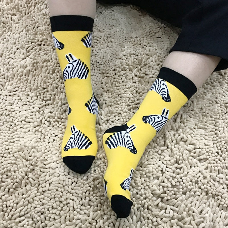 Classic Hot Sale Men Socks Funny Casual Business Dress Crew High Quality Socks Color Compression Happy Cotton Socks for Men - Bonnie Lassio