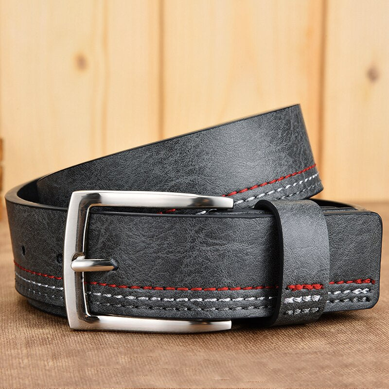 New Fashion Men&#39;s Genuine Leather Belts Designer Leisure Belt for Man Pin Buckle Business Dress Male Dropshipping - Bonnie Lassio