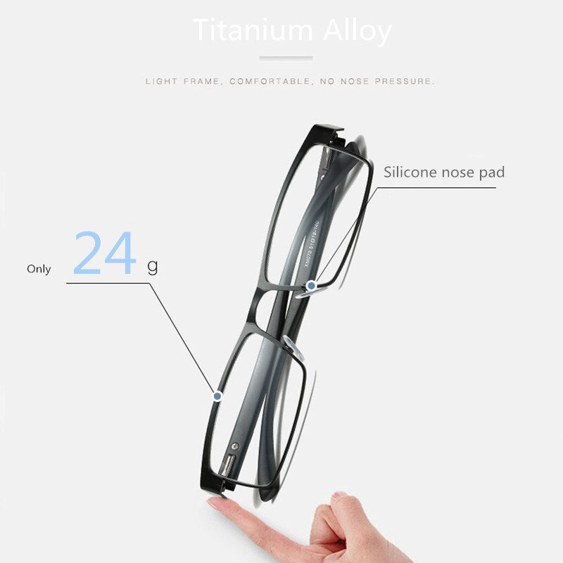 High Quality Titanium Alloy Reading Glasses for Men with Number ,Women's 12 Layer Coated Folding Eyeglasses Book (Black,Gun) - Bonnie Lassio