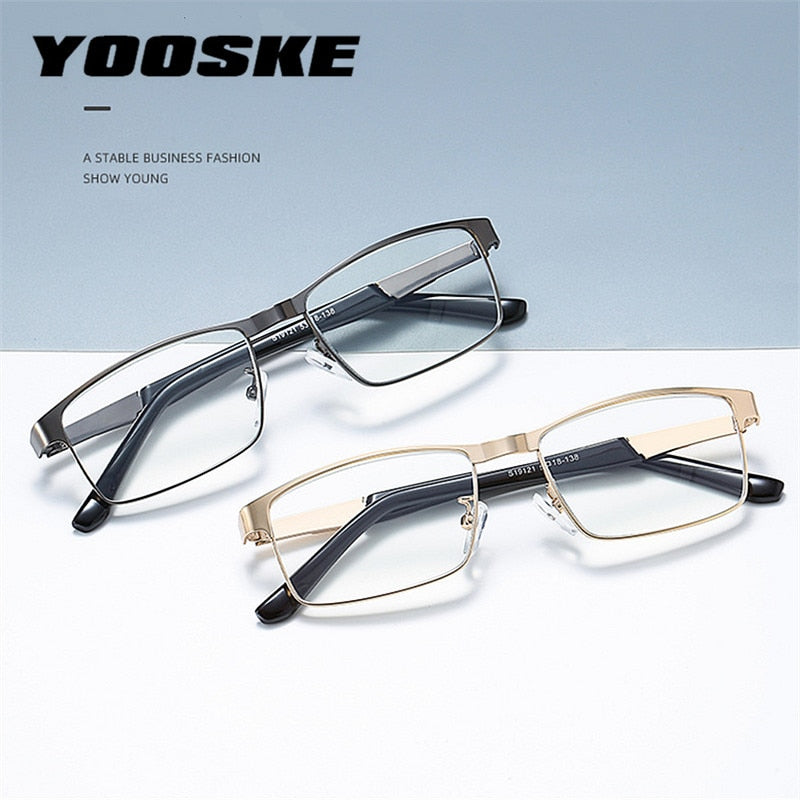 YOOSKE Stainless Steel Men Business Reading Glasses - Bonnie Lassio