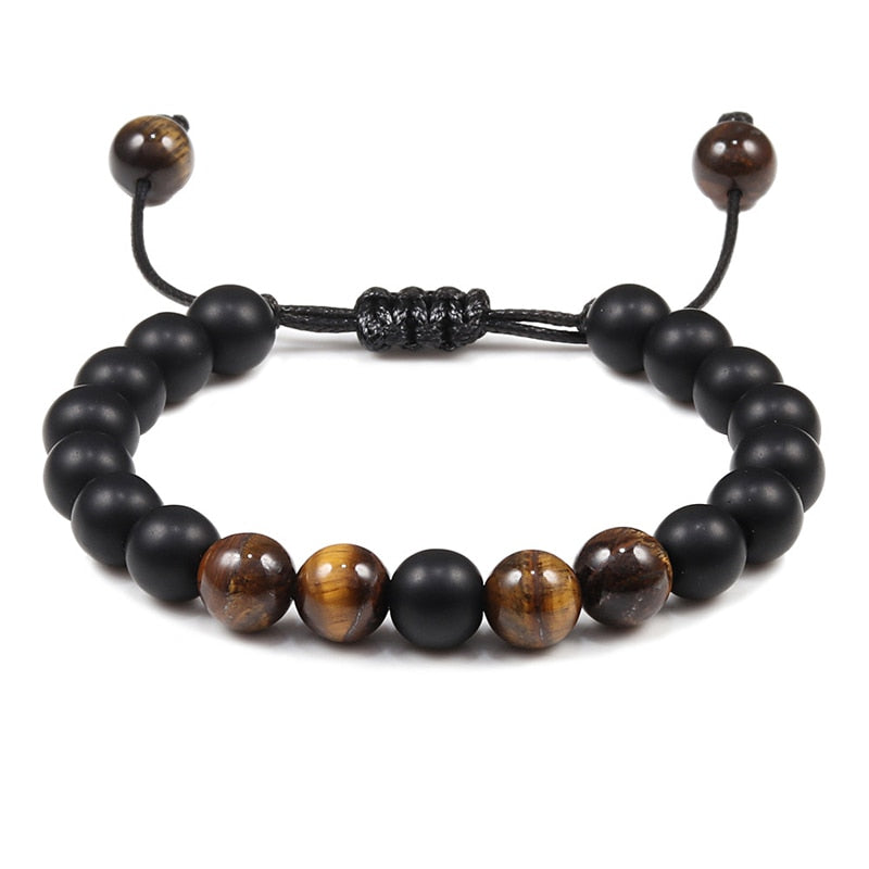 Natural Stone 6/8/10mm Beads Tiger Eye Bracelet Classic Men Women Buddha Black Lava Bracelets Minimalist Yoga Meditation Jewelry - Bonnie Lassio