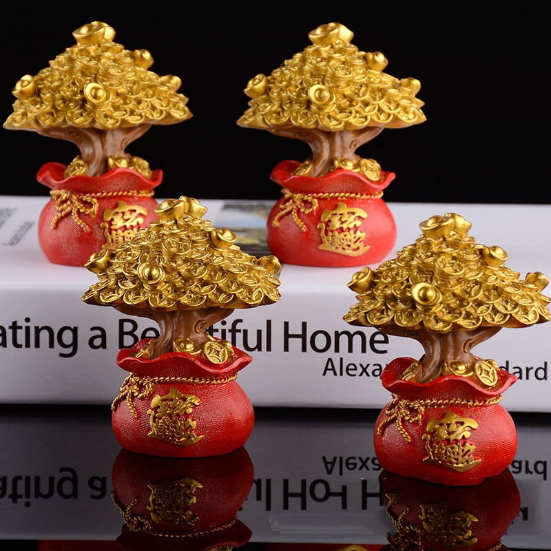 Feng Shui Fa Cai Money Tree Lucky fortune Birthday Baking Cake Dress Up Decorating For Car Home TV Cabinet Decoration - Bonnie Lassio