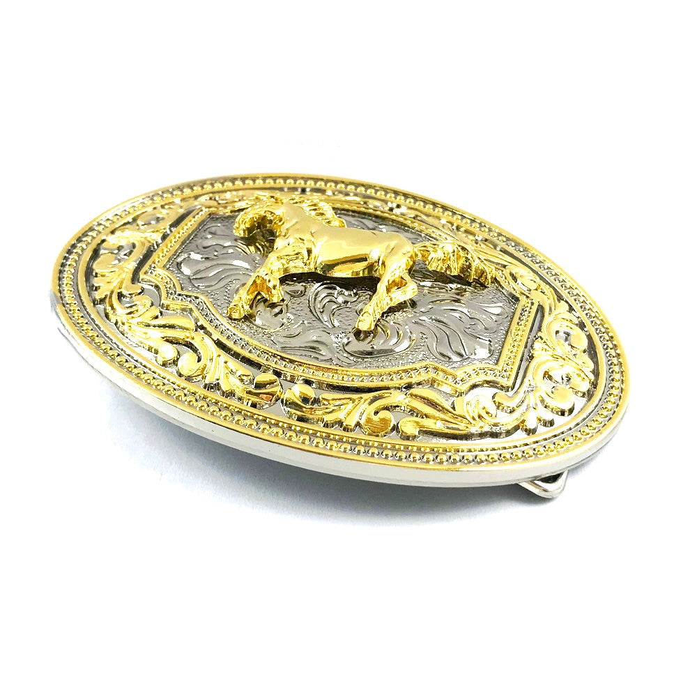 gold color alloy vintage punk Belt Buckle Western cowboy men&#39;s personality horse eagle cow pattern Buckles for jeans pants belts - Bonnie Lassio