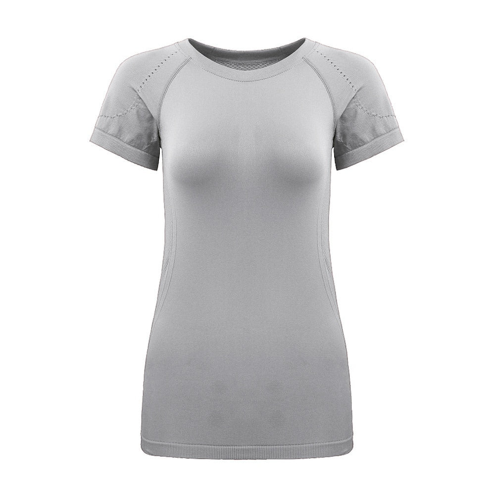 Women's Yoga Top Round-Neck Short Sleeve - Bonnie Lassio