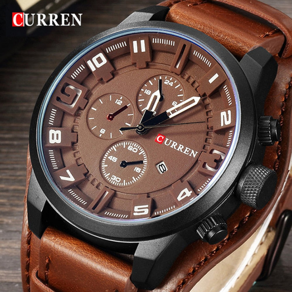 CURREN Top Brand Luxury Business Mens Quartz Watch Male Clock Wrist Watches Date Waterproof Wristwatch Hodinky Relogio Masculino - Bonnie Lassio