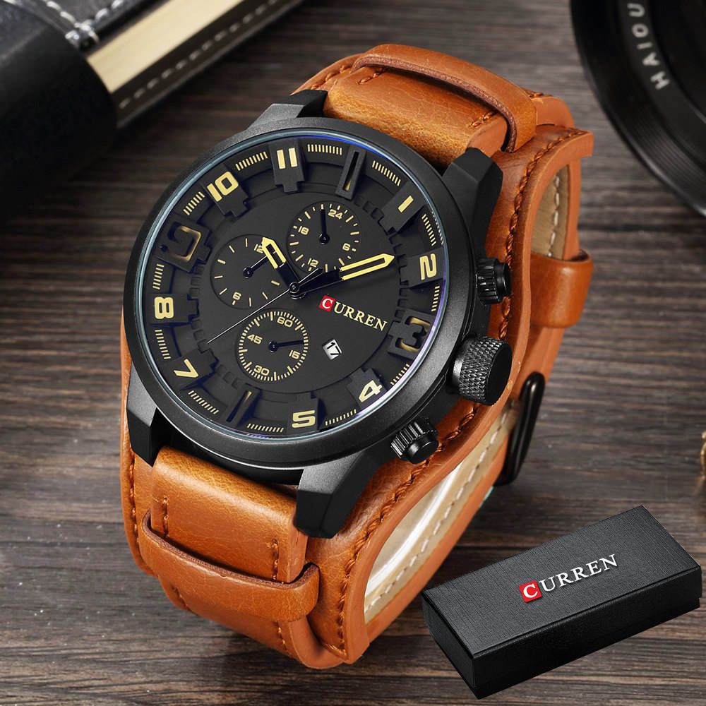 CURREN Top Brand Luxury Business Mens Quartz Watch Male Clock Wrist Watches Date Waterproof Wristwatch Hodinky Relogio Masculino - Bonnie Lassio