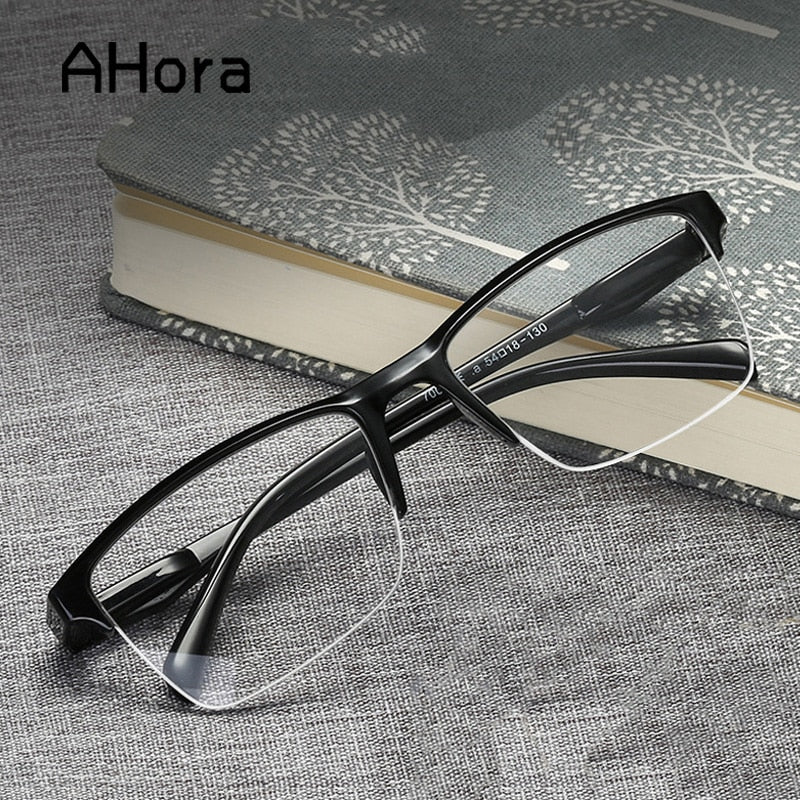 Ahora Ultralight Square Half Frame Reading Glasses Presbyopic Glasses Men Women +0.25 0.5 0.75 1 1.25 1.5 1.75 2 2.25 2.5 2.75 3 - Bonnie Lassio