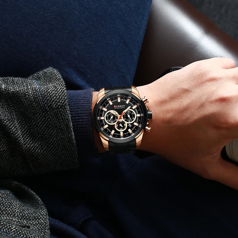 CURREN Men’s Watches Top Brand Big Sport Watch Luxury Steel - Bonnie Lassio