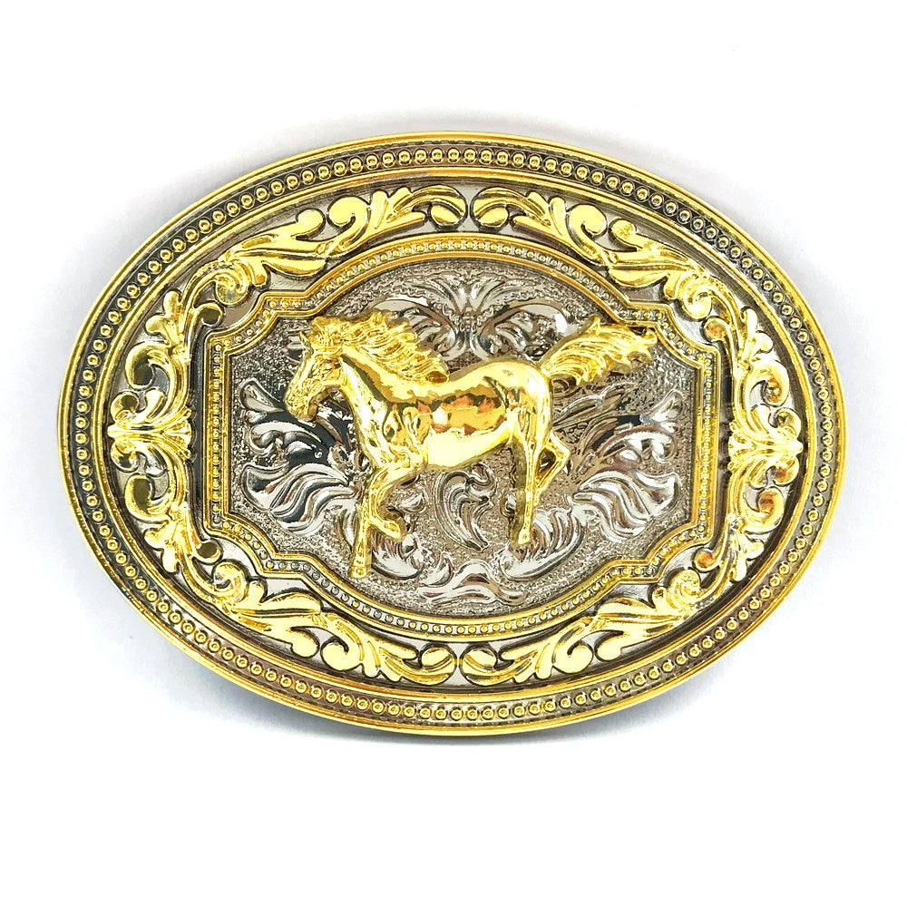 gold color alloy vintage punk Belt Buckle Western cowboy men&#39;s personality horse eagle cow pattern Buckles for jeans pants belts - Bonnie Lassio