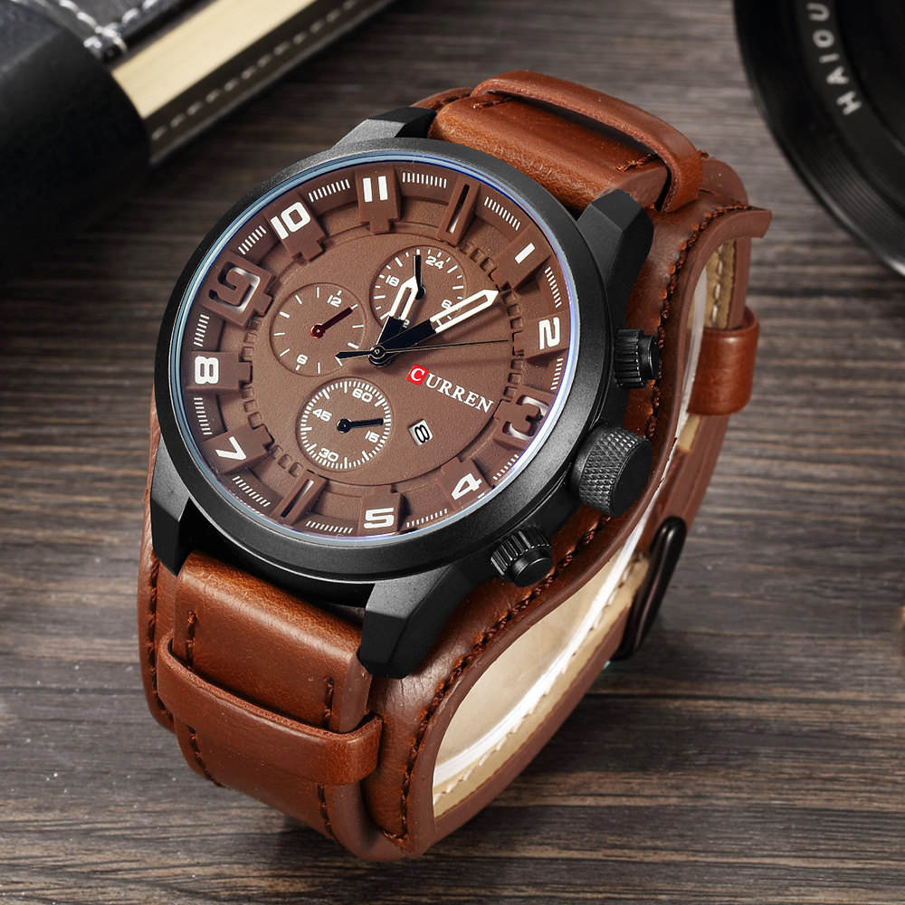 CURREN Top Brand Luxury Business Mens Quartz Watch Male Clock Wrist Watches Date Waterproof Wristwatch Hodinky Relogio Masculino - Bonnie Lassio