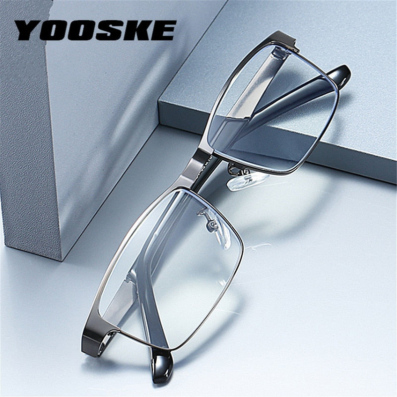 YOOSKE Stainless Steel Men Business Reading Glasses - Bonnie Lassio