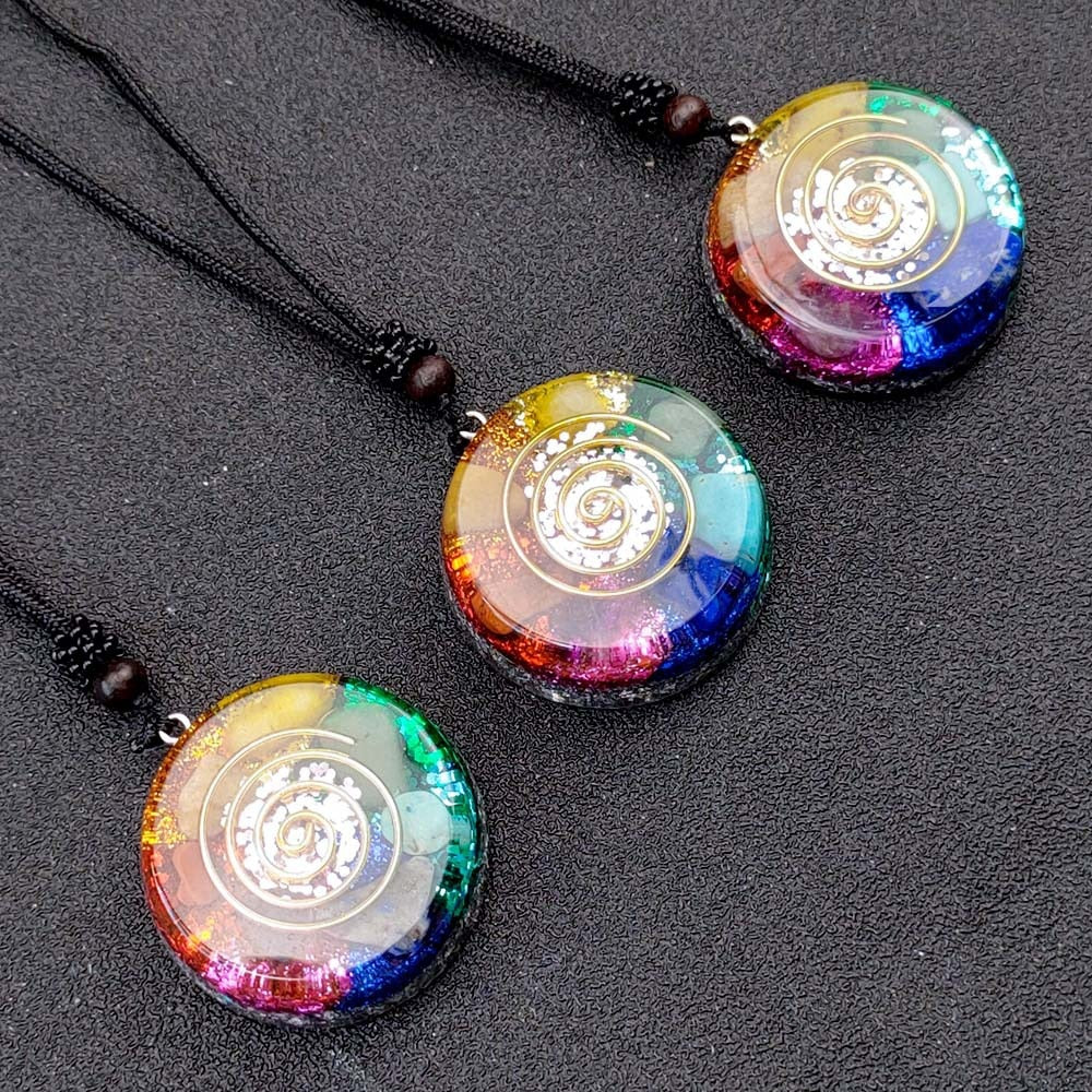 Orgonite Pendant Necklace Energy Generator Emf Protection Healing Crystal Sacred Geometry Chakra Necklaces Meditation Jewellry - Bonnie Lassio