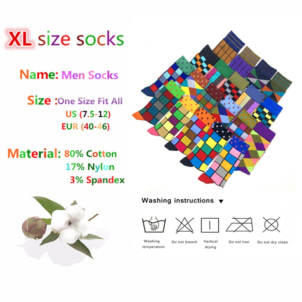 Colorful Funky Gift Sock Gift Set for Men Geometric Stripped  5 or 10 Pairs - Bonnie Lassio