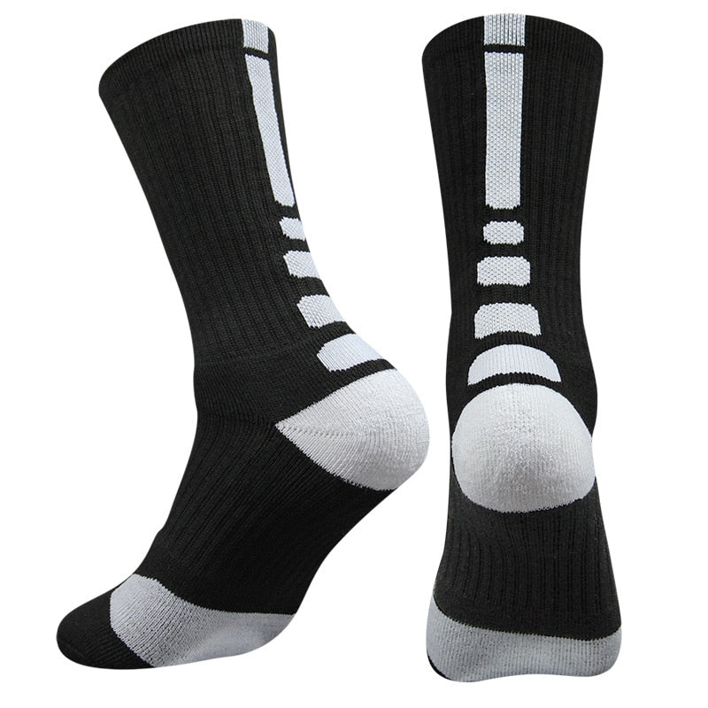 5 Pairs/Lot Professional Cycling Socks Mens Thicker Stocking Sweat-Absorbent Basketball Outdoor Sports Football Skateboard Socks - Bonnie Lassio