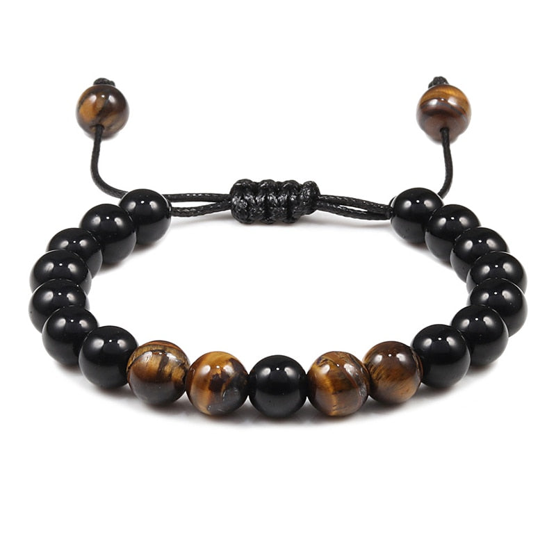 Natural Stone 6/8/10mm Beads Tiger Eye Bracelet Classic Men Women Buddha Black Lava Bracelets Minimalist Yoga Meditation Jewelry - Bonnie Lassio