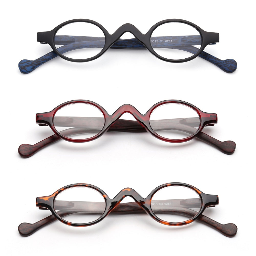 JM Vintage Personality Round Reading Glasses Spring Hinge Women Men Magnifier Presbyopic Diopter - Bonnie Lassio