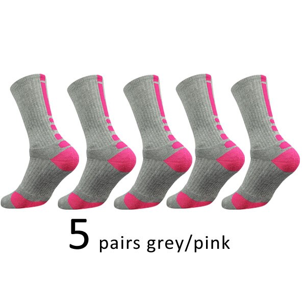 5 Pairs/Lot Professional Cycling Socks Mens Thicker Stocking Sweat-Absorbent Basketball Outdoor Sports Football Skateboard Socks - Bonnie Lassio