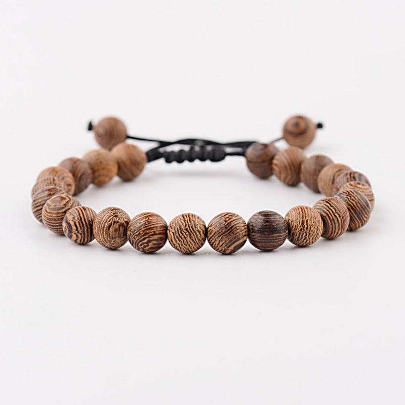 Natural Wood Beads Bracelets Meditation And Prayer - Bonnie Lassio