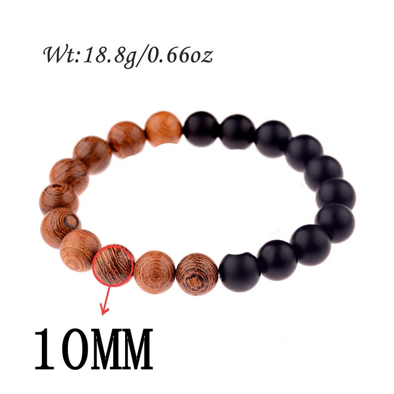 Natural Wood Beads Bracelets Meditation And Prayer - Bonnie Lassio