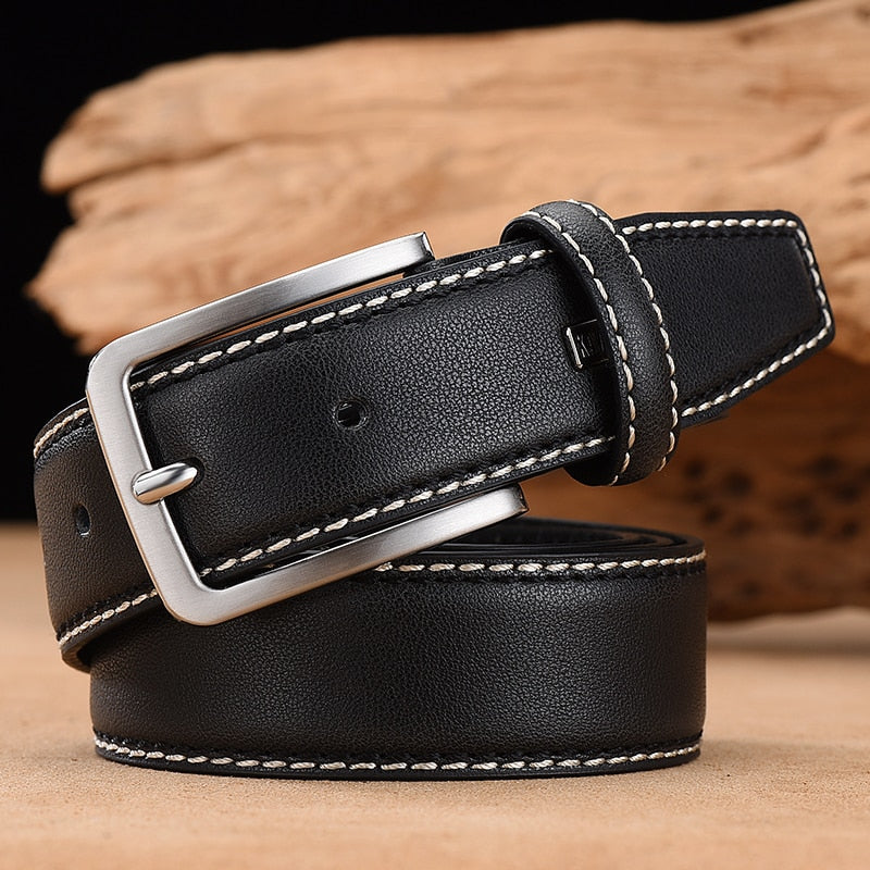 Fashion Men Belts Genuine Leather Luxury Designer Brown Vintage Waist Belt For Jeans Cinturon Cowboy Hombre Dropshipping - Bonnie Lassio