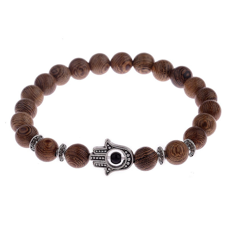 Natural Wood Beads Bracelets Meditation And Prayer - Bonnie Lassio