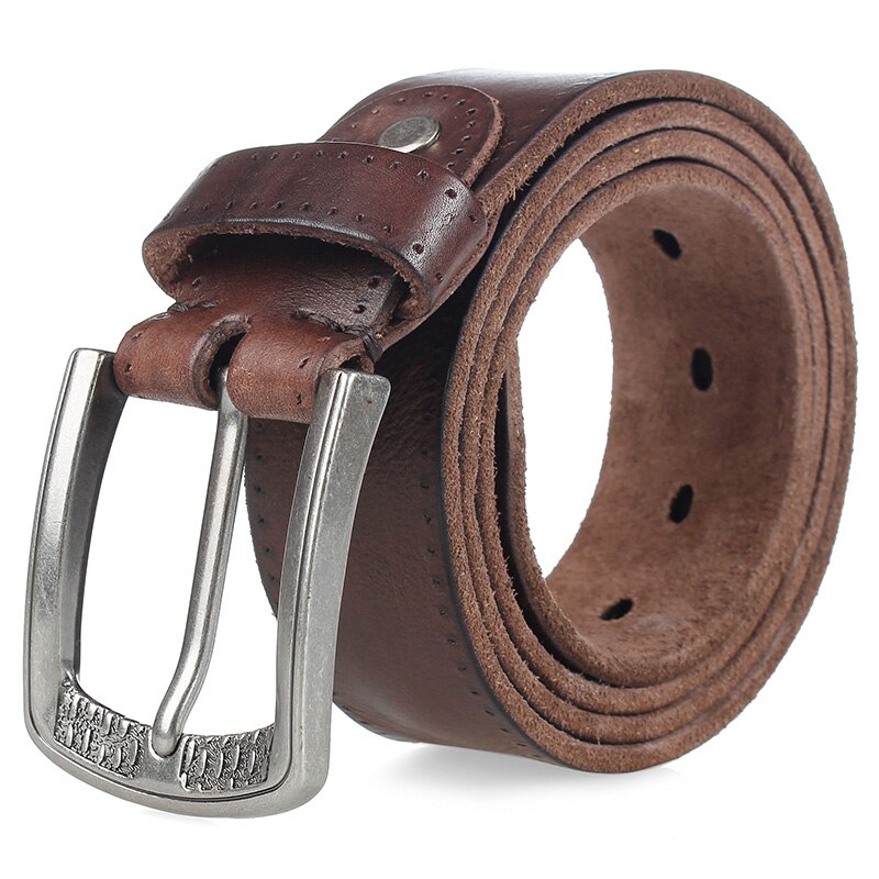 MEDYLA Men&#39;s Belt Natural Skin Cowhide Belt Vintage Alloy Pin Buckle Jeans Belts Strap Casual Leather Belt For Men DSW533 - Bonnie Lassio