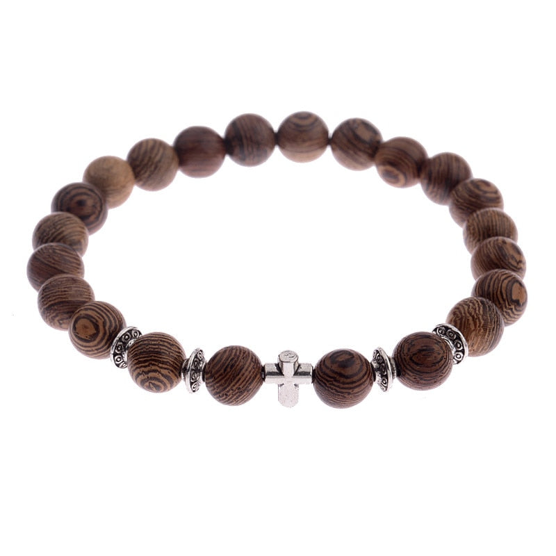 Natural Wood Beads Bracelets Meditation And Prayer - Bonnie Lassio