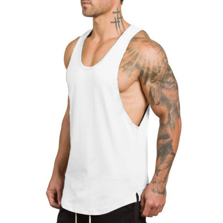 Brand gyms clothing Men Bodybuilding and Fitness Stringer Tank Top Vest sportswear Undershirt muscle workout Singlets - Bonnie Lassio