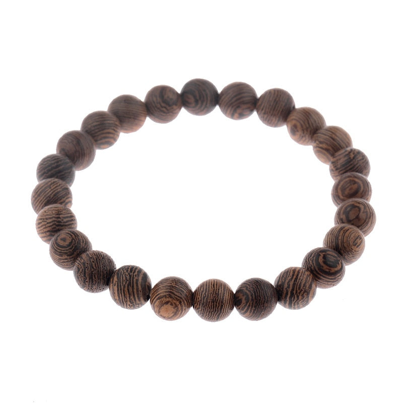 Natural Wood Beads Bracelets Meditation And Prayer - Bonnie Lassio