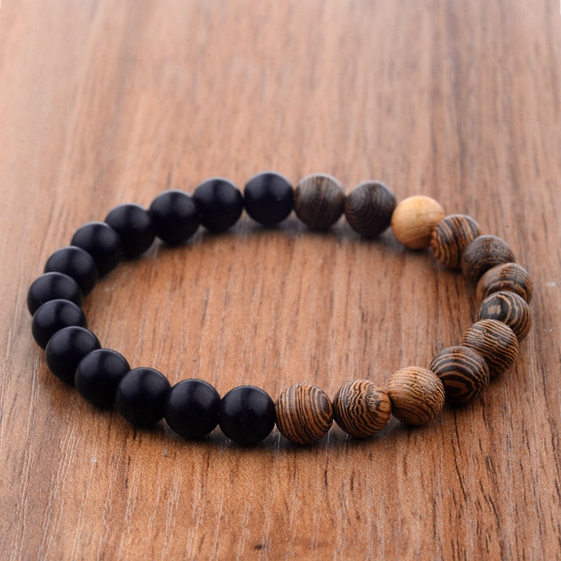 Natural Wood Beads Bracelets Meditation And Prayer - Bonnie Lassio