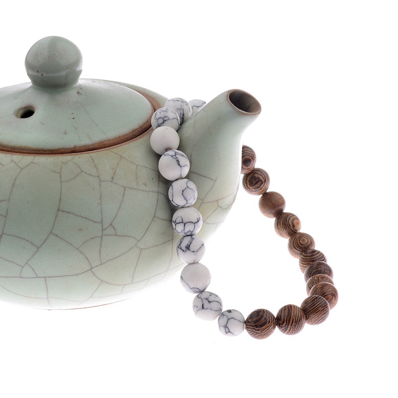 Natural Wood Beads Bracelets Meditation And Prayer - Bonnie Lassio