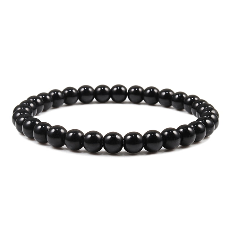 Natural Stone 6/8/10mm Beads Tiger Eye Bracelet Classic Men Women Buddha Black Lava Bracelets Minimalist Yoga Meditation Jewelry - Bonnie Lassio