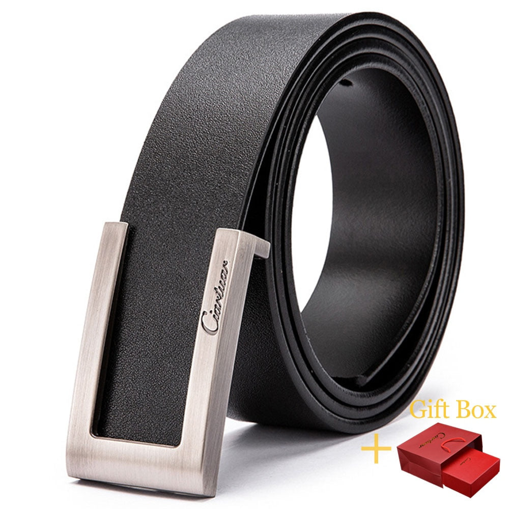 Ciartuar Leather Belts for Men High Quality Designer Brand Male Belt Luxury Mens Belts Strap Men&#39;s Gift Simple Belt Ceinture New - Bonnie Lassio