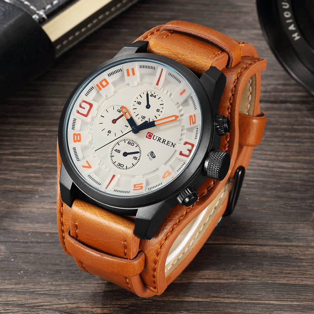 CURREN Top Brand Luxury Business Mens Quartz Watch Male Clock Wrist Watches Date Waterproof Wristwatch Hodinky Relogio Masculino - Bonnie Lassio