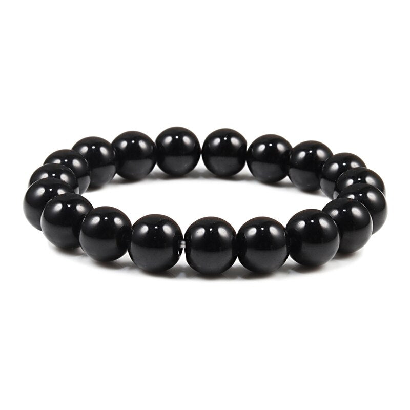 Natural Stone 6/8/10mm Beads Tiger Eye Bracelet Classic Men Women Buddha Black Lava Bracelets Minimalist Yoga Meditation Jewelry - Bonnie Lassio