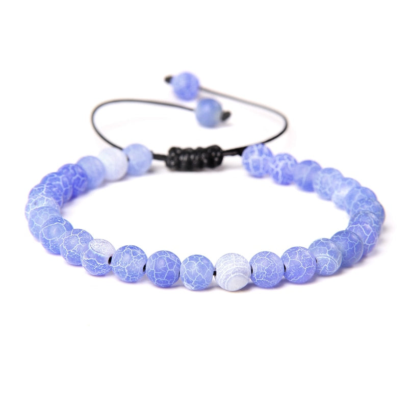 Natural Stone Amethysts 6MM Bead Bracelets For Women Men Braided Bracelet Lapis Lazuli Blue Purple Agates Meditation jewelry - Bonnie Lassio