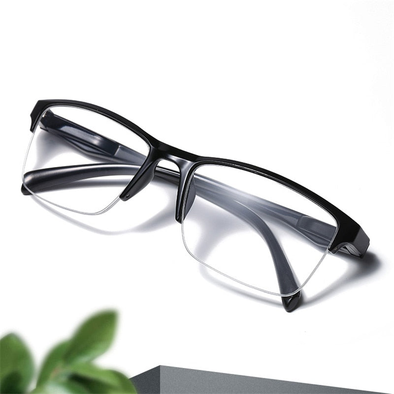 Ahora Ultralight Square Half Frame Reading Glasses Presbyopic Glasses Men Women +0.25 0.5 0.75 1 1.25 1.5 1.75 2 2.25 2.5 2.75 3 - Bonnie Lassio