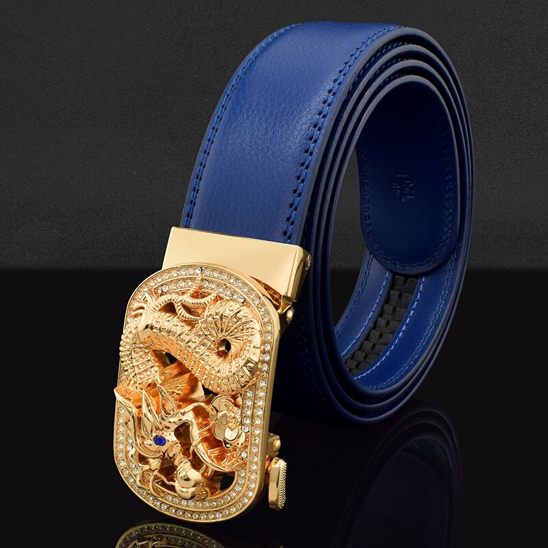 2022 New Black Leather Belt Dragon Zodiac Designer Luxury Brand Belt Famous Leather Gold Belt High Quality - Bonnie Lassio