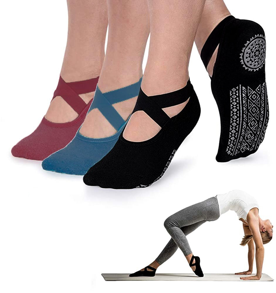 WomenS Non-Slip Cotton Sock Ideal for Pilates Ballet Dance - Bonnie Lassio