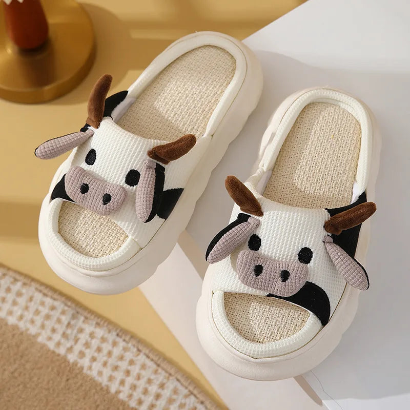 Cute Animal Pig Slippers for Women All Season Breathable Open Toe - Bonnie Lassio