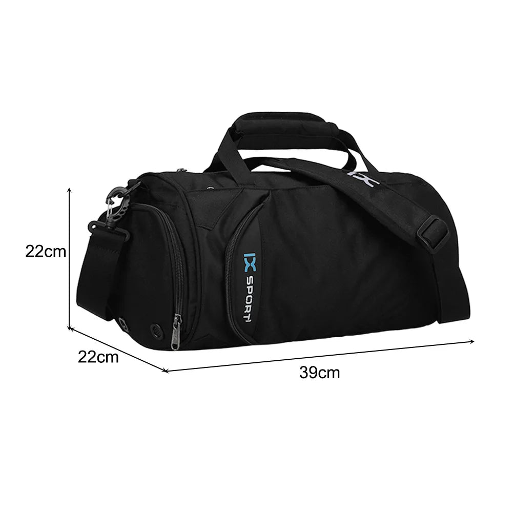 Polyester Sports Bag Large Capacity Fitness Training with Shoe Compartment Multifunctional Unisex - Bonnie Lassio