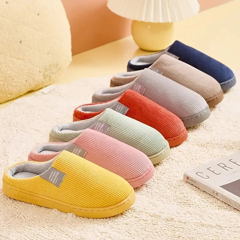 Women's Men's Thick Soft Bottom Home Slippers Household Plush Slippers Anti-slip Thermal Slippers Indoor Winter - Bonnie Lassio