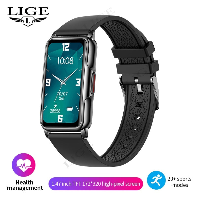 LIGE Womens Smart Fitness Tracker Sports Full Touch Screen Bluetooth Call IP67 Waterproof For Android - Bonnie Lassio