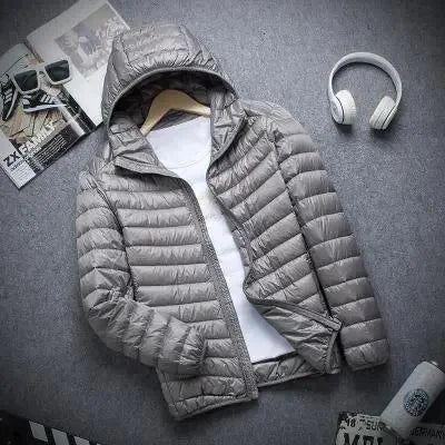 New Brand Autumn Winter Light Down Jacket Men's Fashion Hooded Short Ultra-thin Lightweight Youth Slim Coat Down Jackets 2022 - Bonnie Lassio