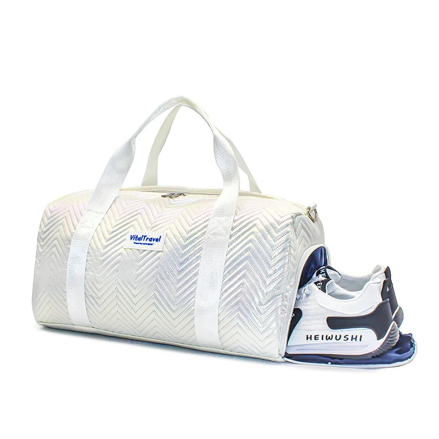 Sports Gym Bag Travel Duffel with Dry Wet Pocket and Shoe Compartment Unisex - Bonnie Lassio