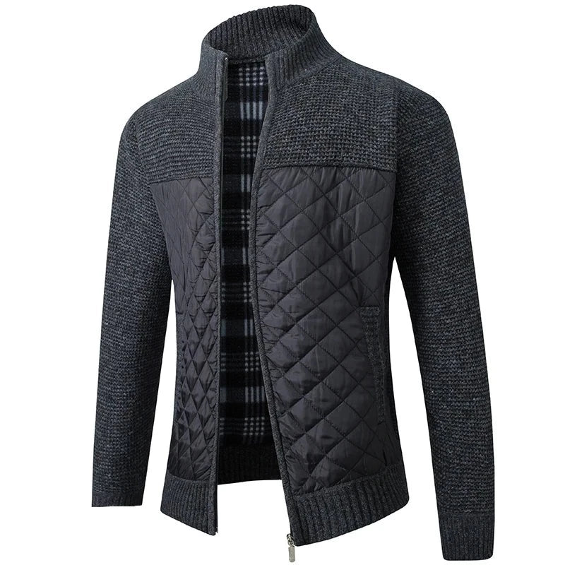 Mens Knitted Cardigan Fleece Autumn and Winter Slim Fit - Bonnie Lassio