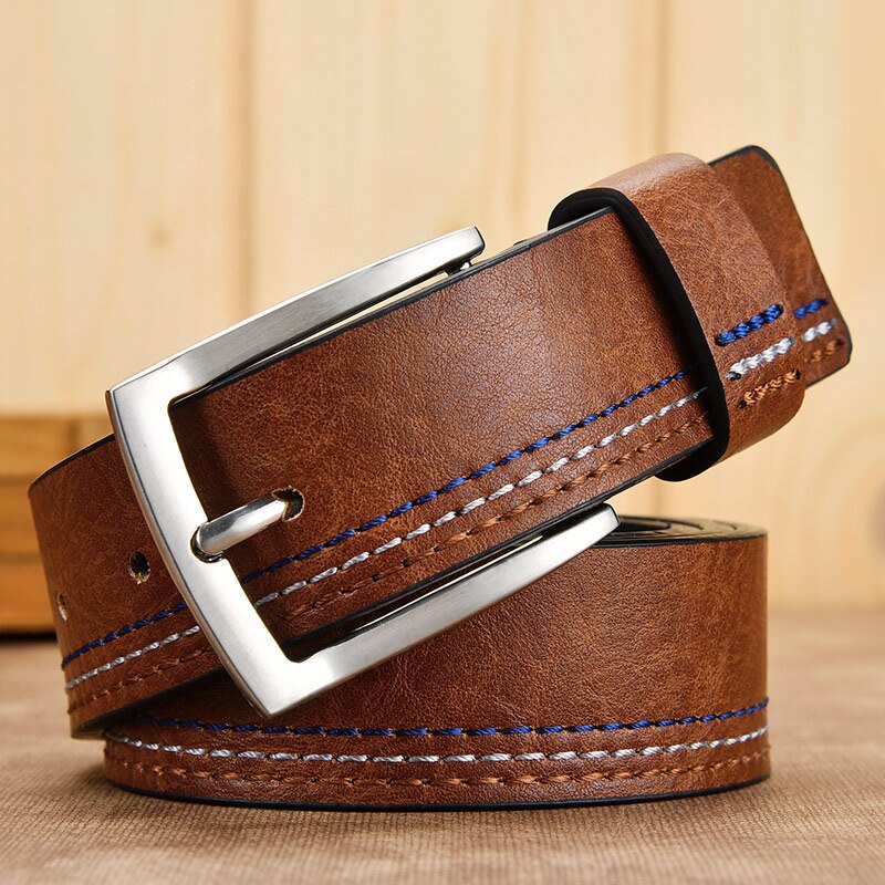 New Fashion Men&#39;s Genuine Leather Belts Designer Leisure Belt for Man Pin Buckle Business Dress Male Dropshipping - Bonnie Lassio